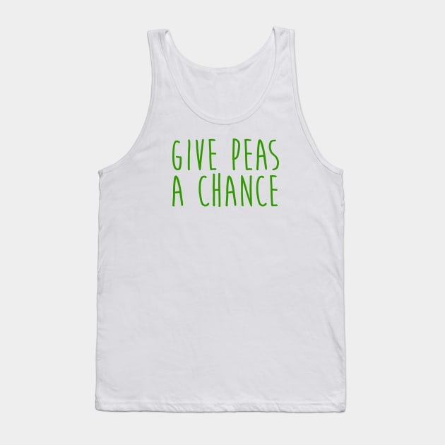 Give Peas A Chance Tank Top by OrangeCup